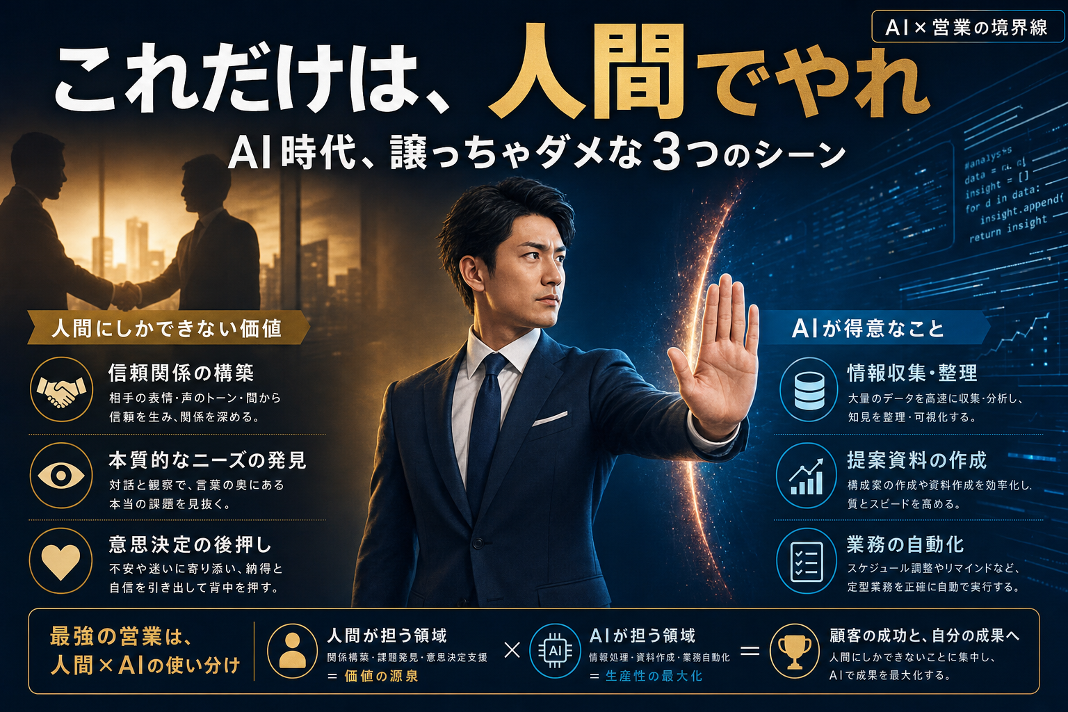 これだけは、人間でやれ｜AI時代、譲っちゃダメな3つのシーン
