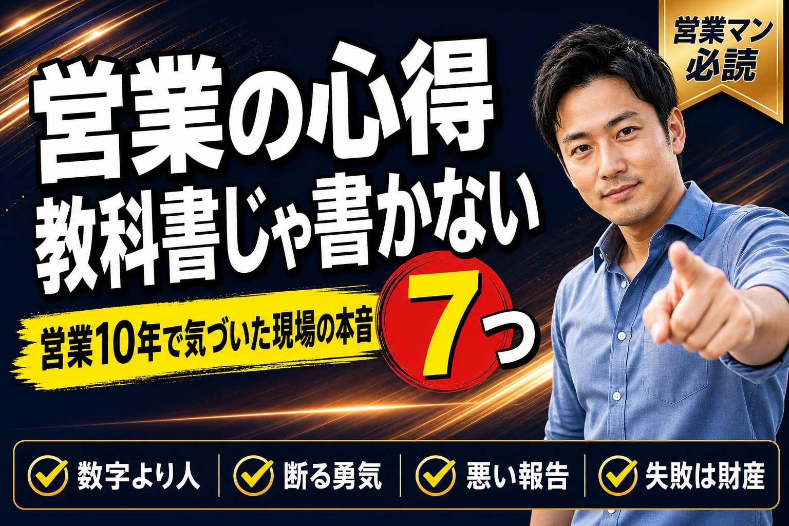 営業の心得 7選｜10年やって気づいた現場の本音